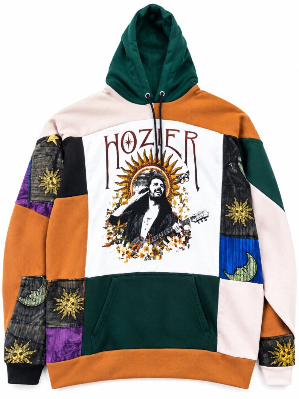 Katswalk Cotton | Boho Patchwork Hozier Sunburst Hoodie | Size M